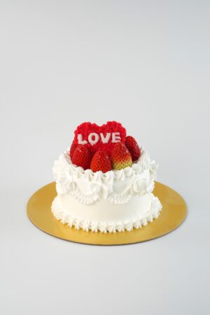 愛心士多啤梨忌廉蛋糕