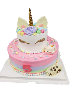 雙層獨角獸蛋糕