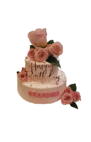 雙層玫瑰花蛋糕